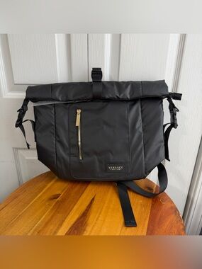 Versace Parfums black roll top backpack